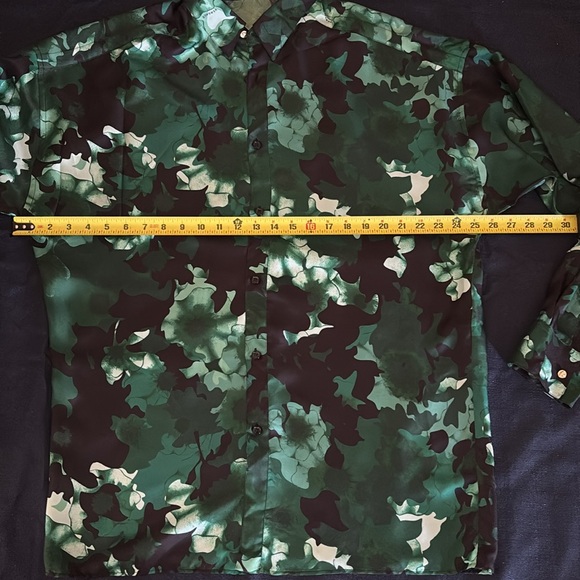 Versace Green and Black Patterned Shirt - Picture 8 of 11